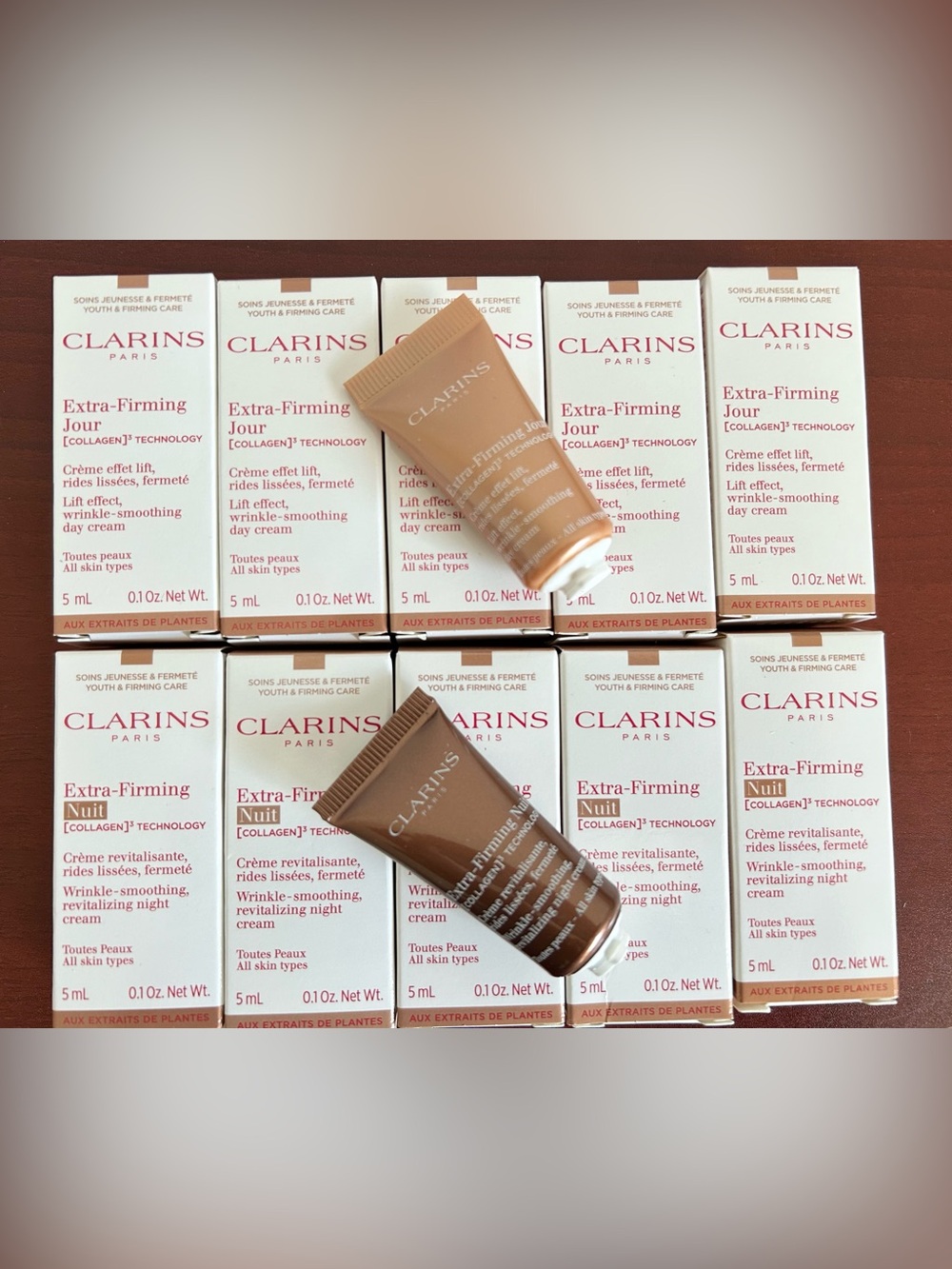 5mlx10 Clarins Extra-Firming Day & Night Cream